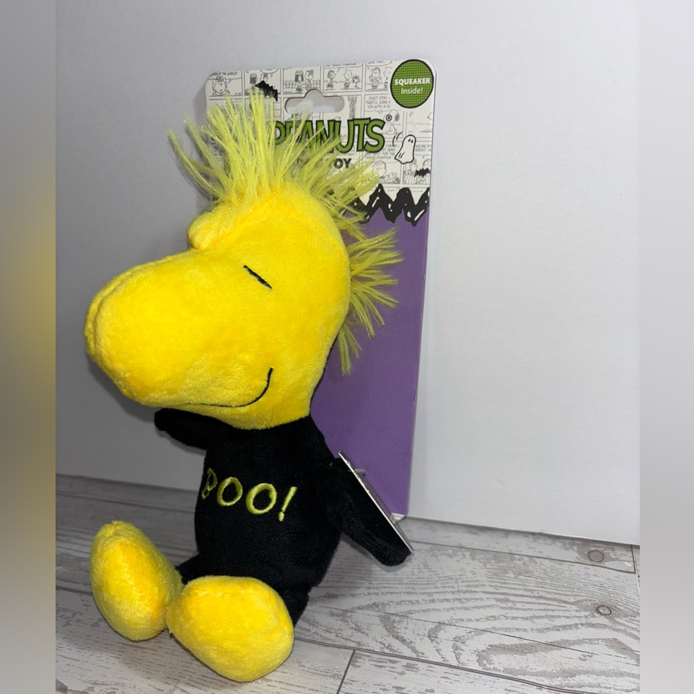 Peanuts Woodstock Halloween Collection Pet  Dog Toy Black Yellow 9”